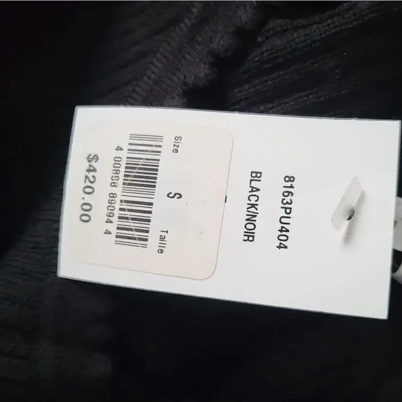 Carven Ribbed Wool Top with Ladderwork-BLACK-Small - Picture 7 of 7